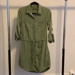 Max Jeans Army Green Shirt Dress